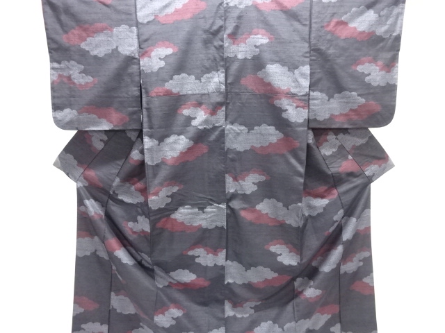 JAPANESE KIMONO / ANTIQUE KIMONO / SILK / TOKAMACHI TSUMUGI / WOVEN CLOUD